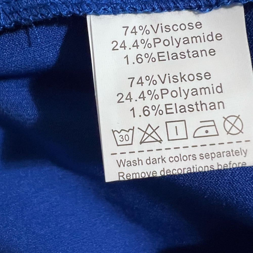 Grace Karin Cobalt Blue Cap Sleeve Mini Dress - Picture 3 of 4